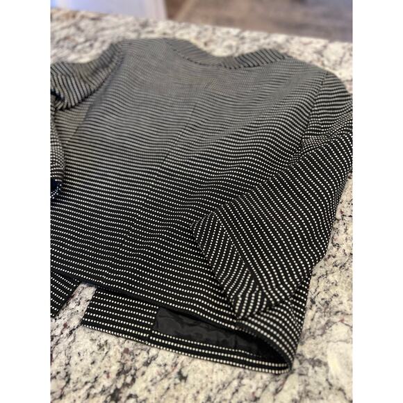 Talbots cropped polka dot blazer jacket size 14 3/4 sleeves black and white - Picture 11 of 12